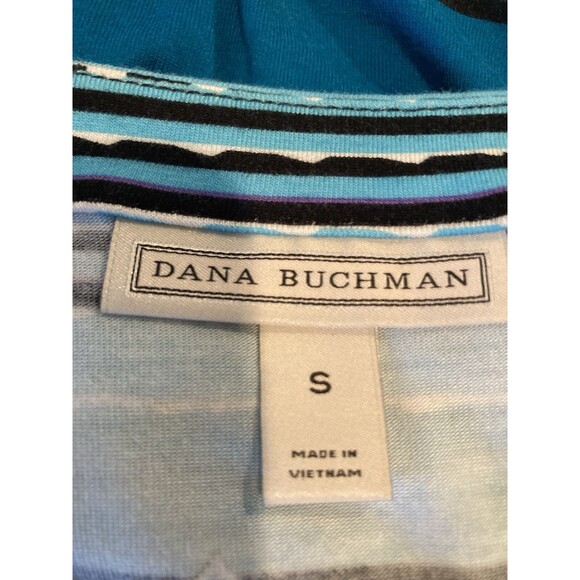 Dana Buchman Long Sleeve Top Blues/Pinks/Black Size Small EUC - Picture 3 of 4